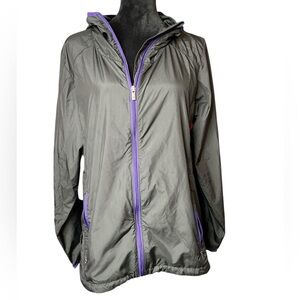 Columbia Black & Purple Lightweight Hooded Jacket
